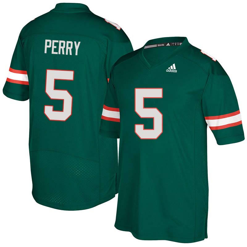 Adidas Miami Hurricanes #5 NKosi Perry College Football Jerseys Sale-Green - Click Image to Close